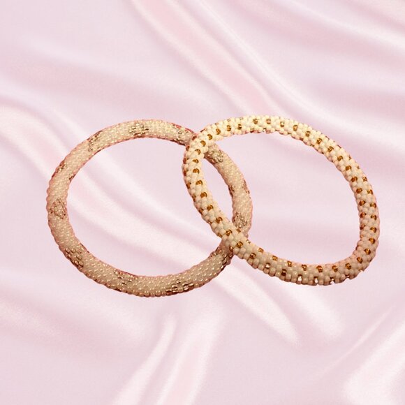 NEW never worn Sashka Bracelets - Gold and White - Picture 2 of 4